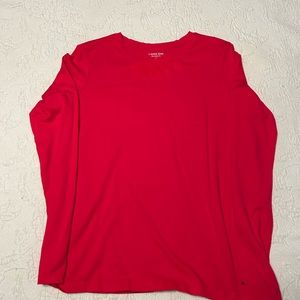 Lands’ End size S color Hot Pink.  Long sleeve top